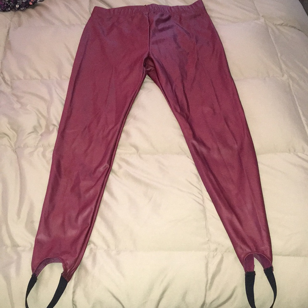 Faux leather leggings